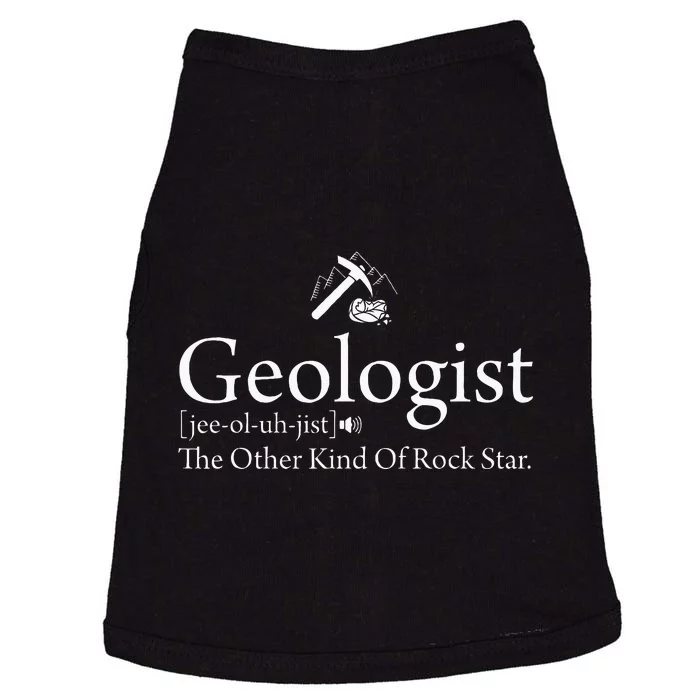 Geologist Definition Funny Rock Star Geology Doggie Tank