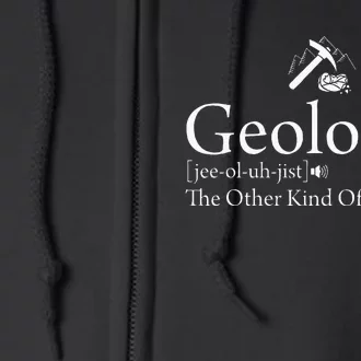 Geologist Definition Funny Rock Star Geology Full Zip Hoodie