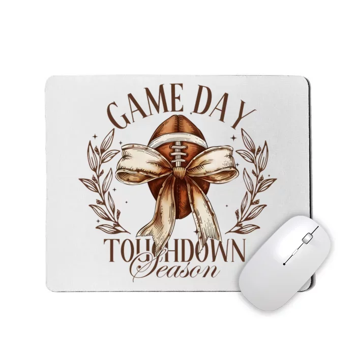 Game Day Football Bow Mousepad