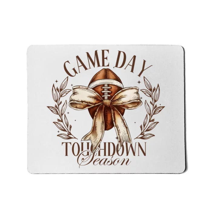 Game Day Football Bow Mousepad