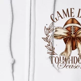 Game Day Football Bow Full Zip Hoodie