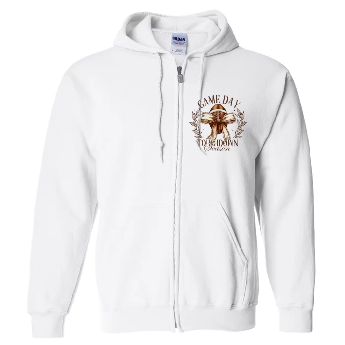 Game Day Football Bow Full Zip Hoodie