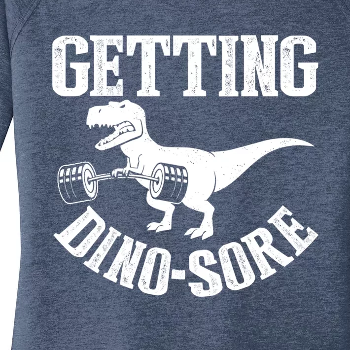 Getting Dinogreat Funny Giftore Funny Weight Lifting Gym Instructor Gift Women's Perfect Tri Tunic Long Sleeve Shirt