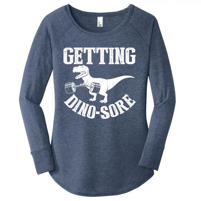 Getting Dinogreat Funny Giftore Funny Weight Lifting Gym Instructor Gift Women's Perfect Tri Tunic Long Sleeve Shirt