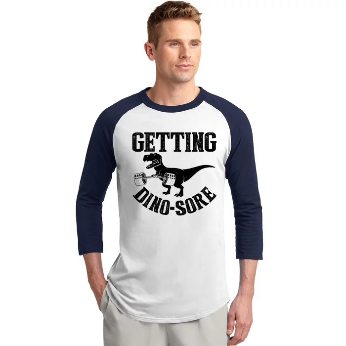 Getting Dinogreat Funny Giftore Funny Weight Lifting Gym Instructor Gift Baseball Sleeve Shirt