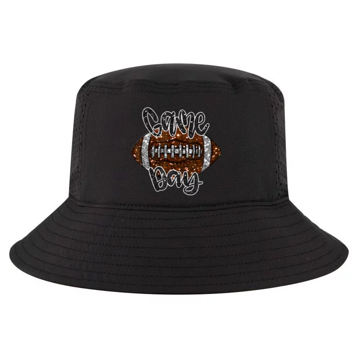 Game Day Football Bling Bling Football Lover Fall Autumn Cool Comfort Performance Bucket Hat