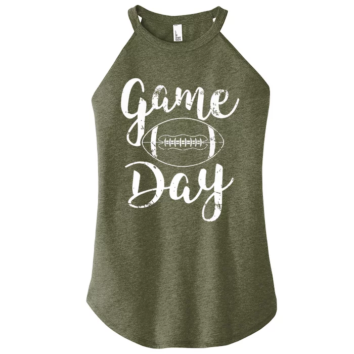 Game Day Football Cute Football Top Women’s Perfect Tri Rocker Tank