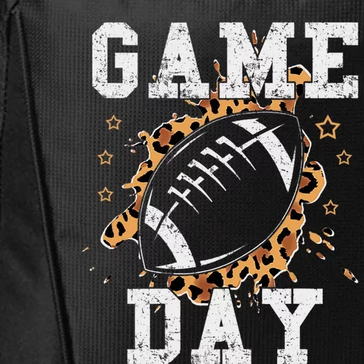 Game Day Football Leopard Print Football Fan Football City Backpack