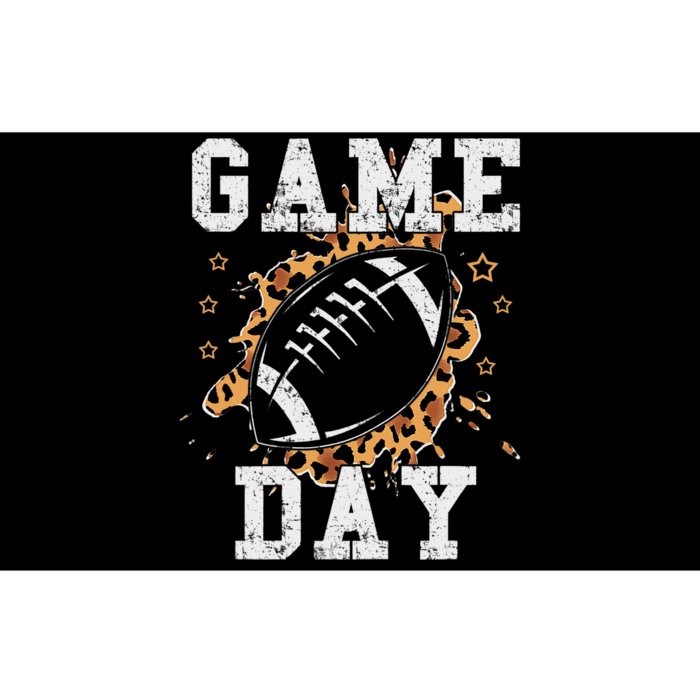 Game Day Football Leopard Print Football Fan Football Bumper Sticker