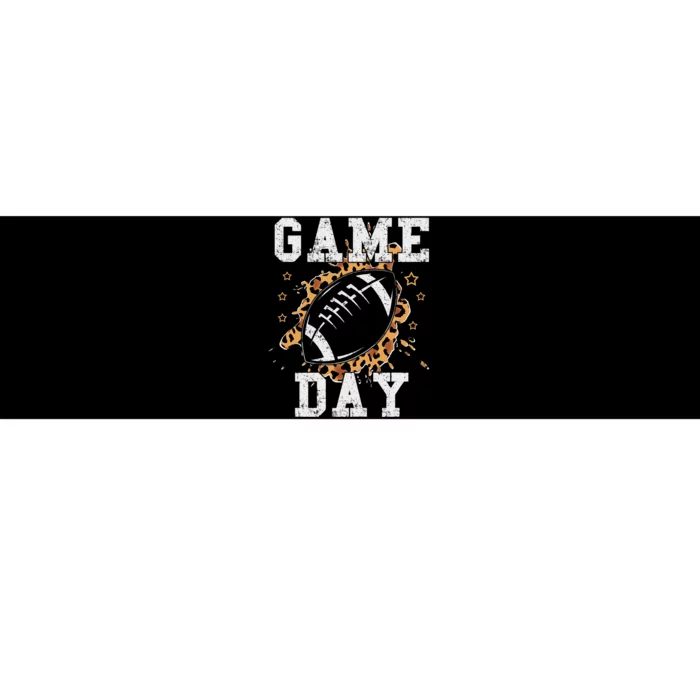 Game Day Football Leopard Print Football Fan Football Bumper Sticker