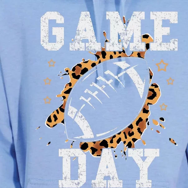 Game Day Football Leopard Print Football Fan Football Unisex Surf Hoodie