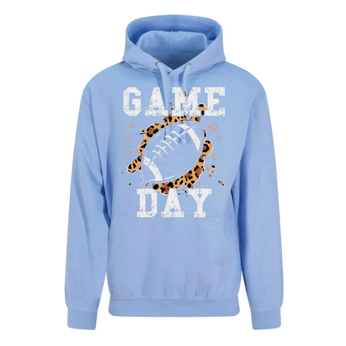 Game Day Football Leopard Print Football Fan Football Unisex Surf Hoodie