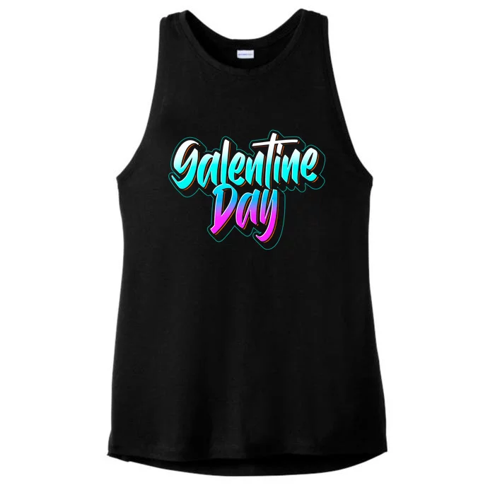 Galentine Day Funny Gals Galentine’s Day Female Friend Cute Gift Ladies Tri-Blend Wicking Tank