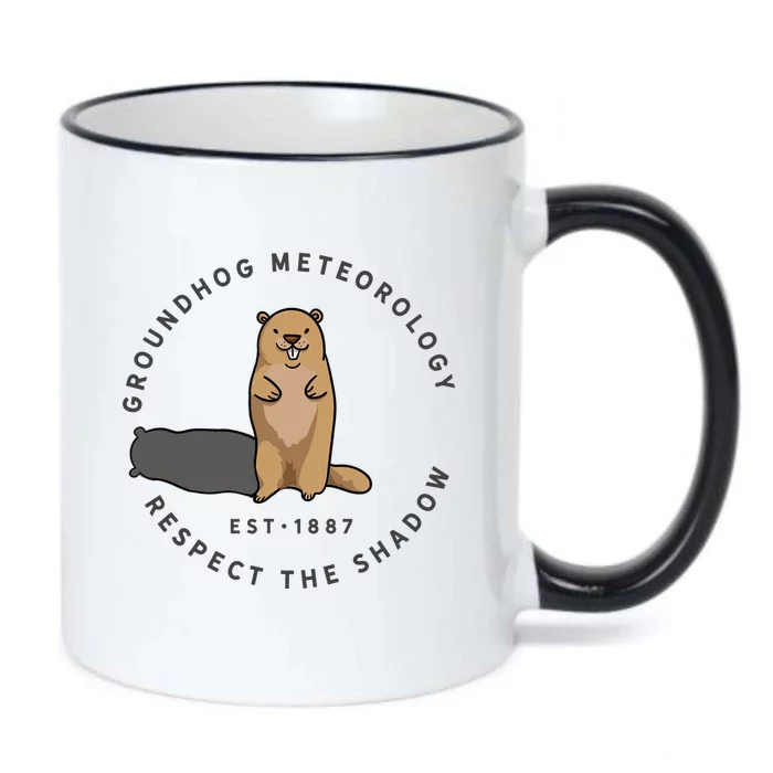 Groundhog Day Funny Quote Respect The Shadow Meteorology Black Color Changing Mug