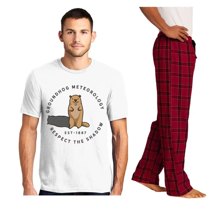 Groundhog Day Funny Quote Respect The Shadow Meteorology Pajama Set