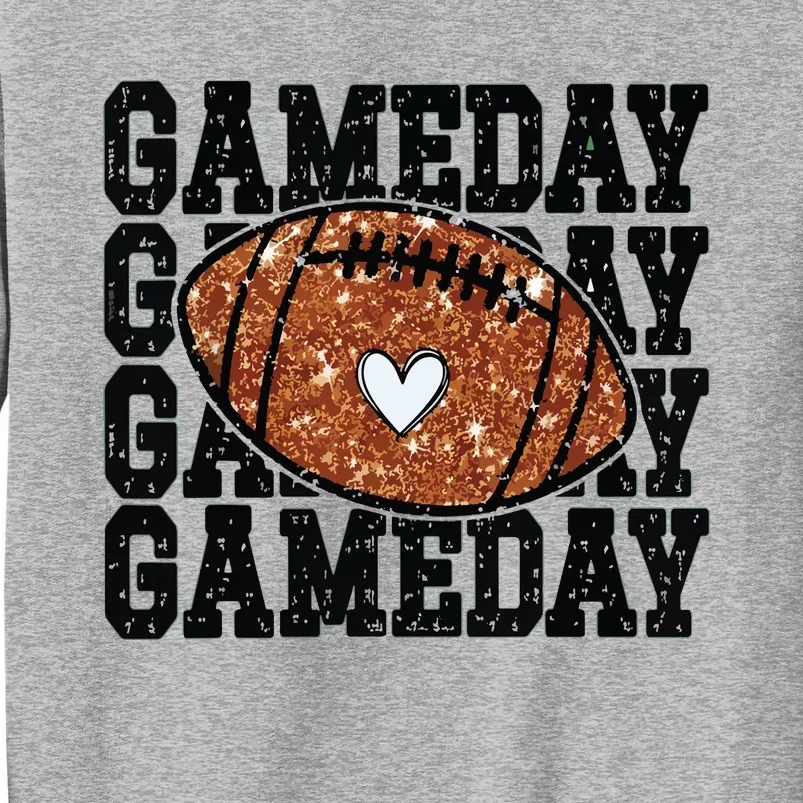 Game Day Football Bling Bling Football Lover Trendy Tall Sweatshirt