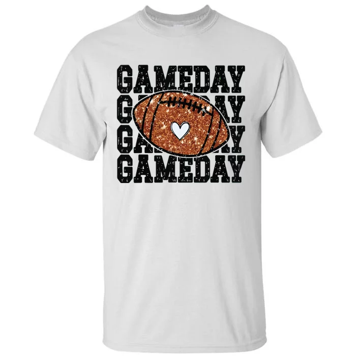 Game Day Football Bling Bling Football Lover Trendy Tall T-Shirt