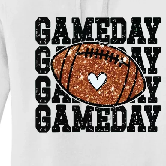 Game Day Football Bling Bling Football Lover Trendy Women's Pullover Hoodie