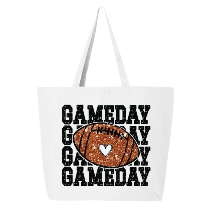 Game Day Football Bling Bling Football Lover Trendy 25L Jumbo Tote