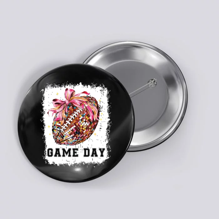 Game Day Football Season Football Bow Gift Girl Women Button