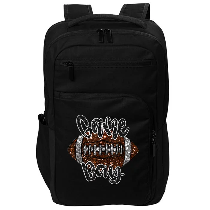 Game Day Football Bling Bling Football Lover Sport Season Impact Tech Backpack