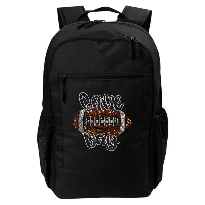 Game Day Football Bling Bling Football Lover Sport Season Daily Commute Backpack