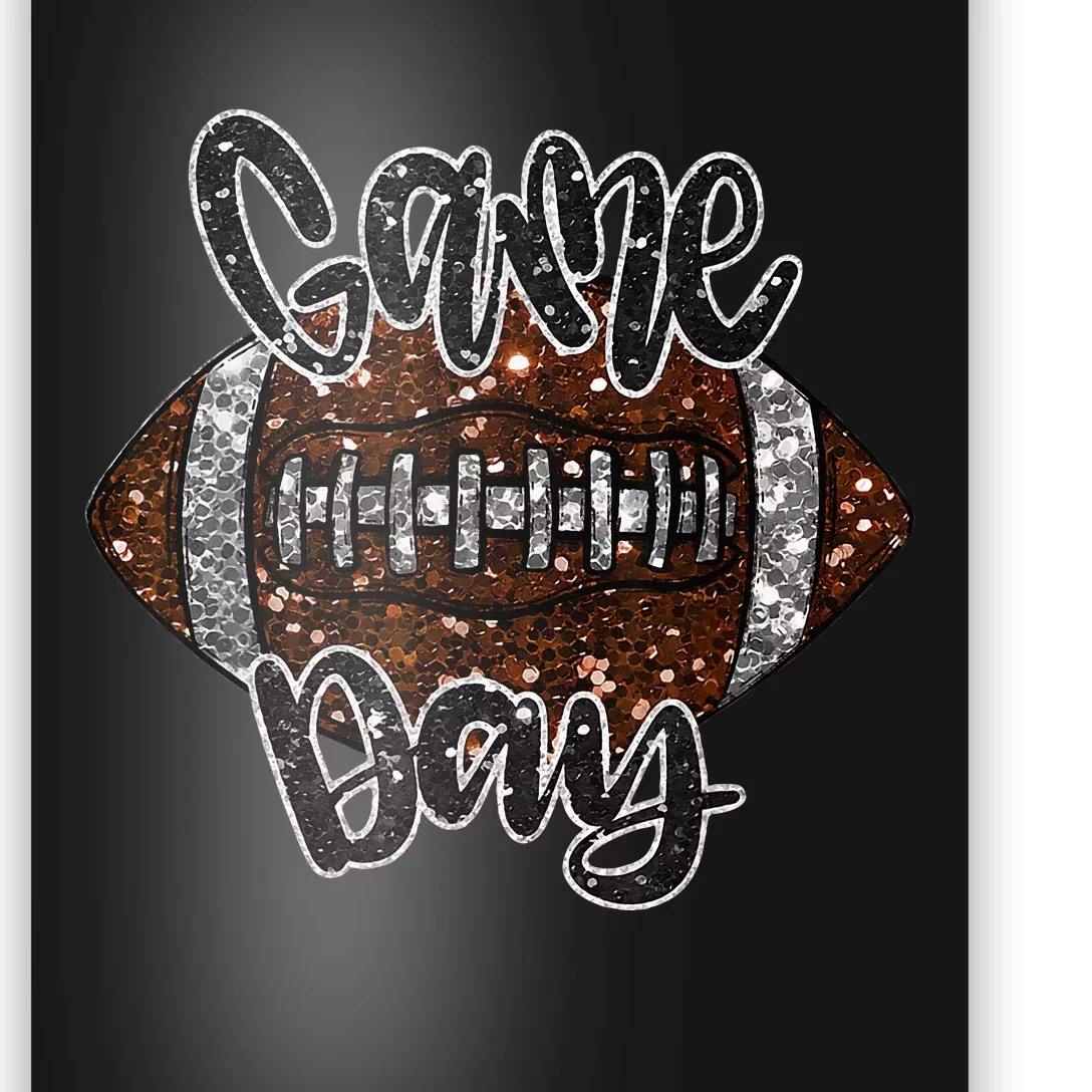 Game Day Football Bling Bling Football Lover Sport Season Poster