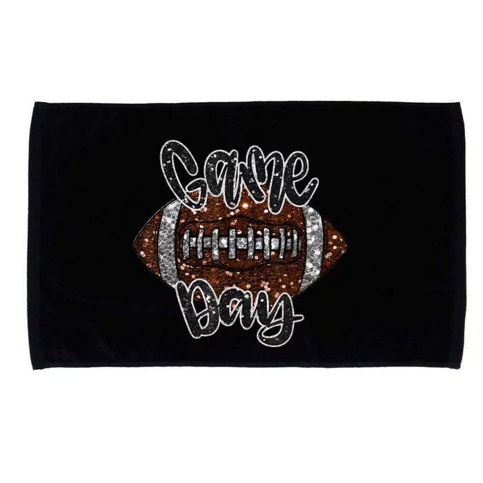 Game Day Football Bling Bling Football Lover Sport Season Microfiber Hand Towel