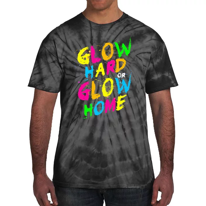 Glow Design for and adults in bright colors 80s theme Tie-Dye T-Shirt