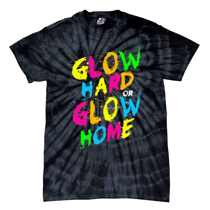 Glow Design for and adults in bright colors 80s theme Tie-Dye T-Shirt