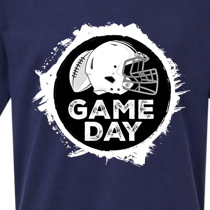 Game Day Football College High School Stadium Mom Dad Fan Gift Sueded Cloud Jersey T-Shirt