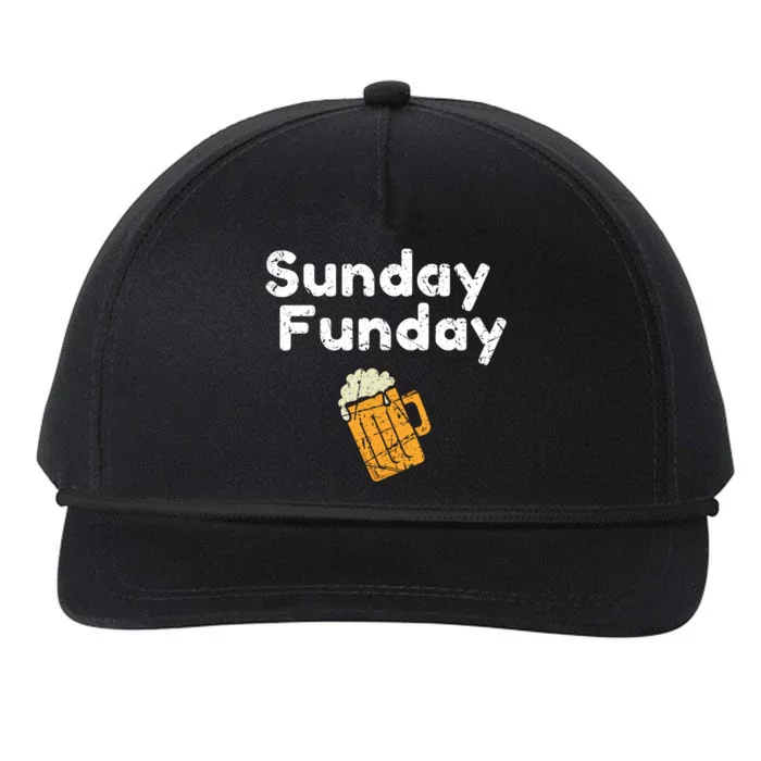 Game Day Funny Sunday Sports Funday Drinking Football Snapback Five-Panel Rope Hat