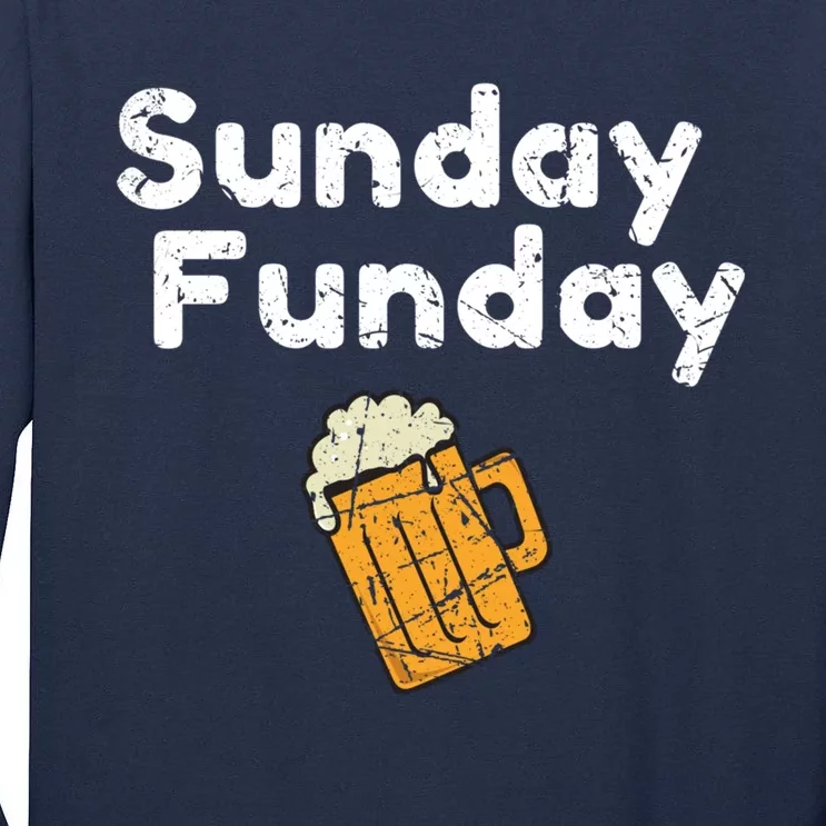 Game Day Funny Sunday Sports Funday Drinking Football Tall Long Sleeve T-Shirt