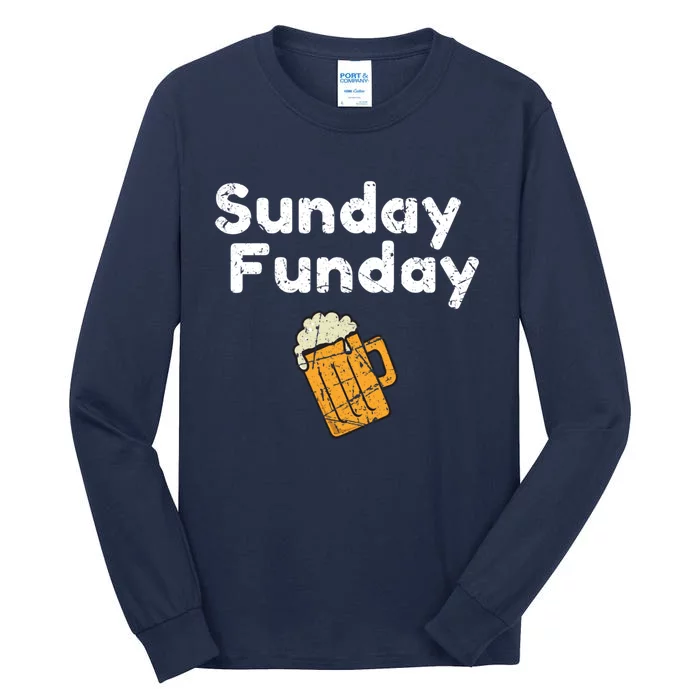 Game Day Funny Sunday Sports Funday Drinking Football Tall Long Sleeve T-Shirt