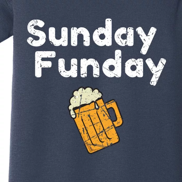 Game Day Funny Sunday Sports Funday Drinking Football Baby Bodysuit