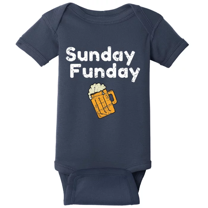 Game Day Funny Sunday Sports Funday Drinking Football Baby Bodysuit