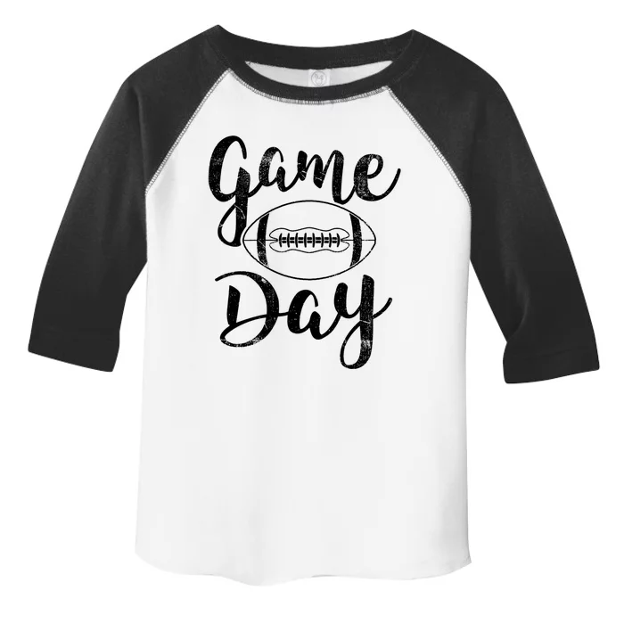 Game Day Football Cute Football Top Meaningful Gift Toddler Fine Jersey T-Shirt