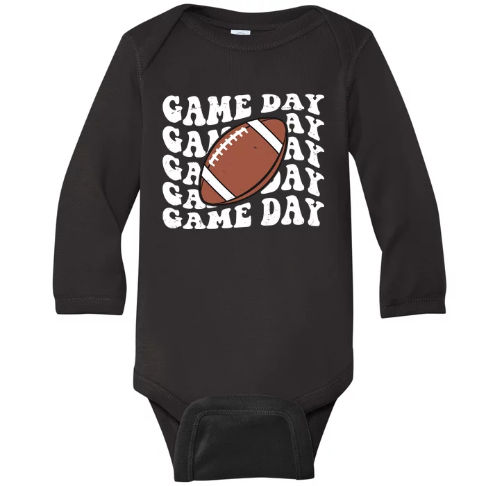 Game Day Football Fan Baby Long Sleeve Bodysuit