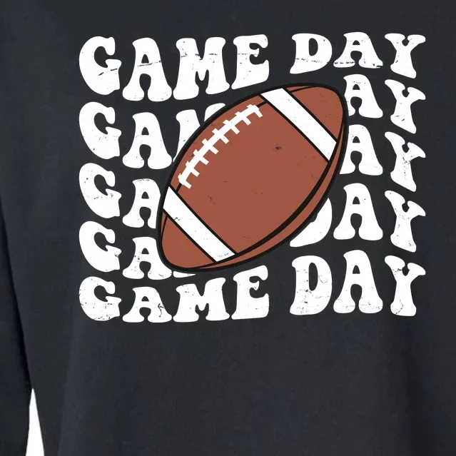 Game Day Football Fan Cropped Pullover Crew