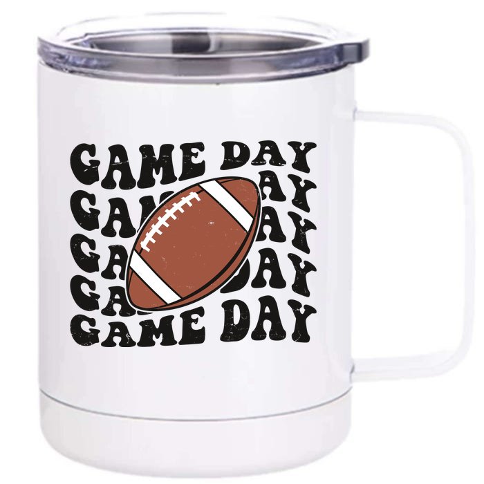 Game Day Football Fan Front & Back 12oz Stainless Steel Tumbler Cup