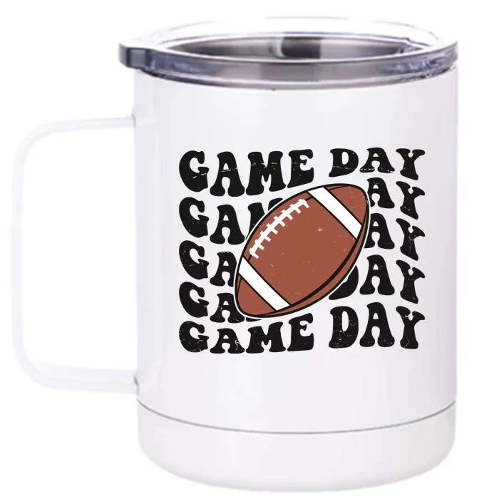 Game Day Football Fan Front & Back 12oz Stainless Steel Tumbler Cup