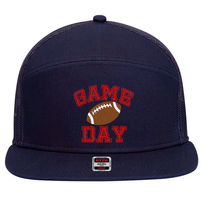 Game Day Football MOM AUNT SISTER BROTHER 7 Panel Mesh Trucker Snapback Hat