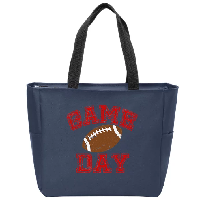 Game Day Football MOM AUNT SISTER BROTHER Zip Tote Bag