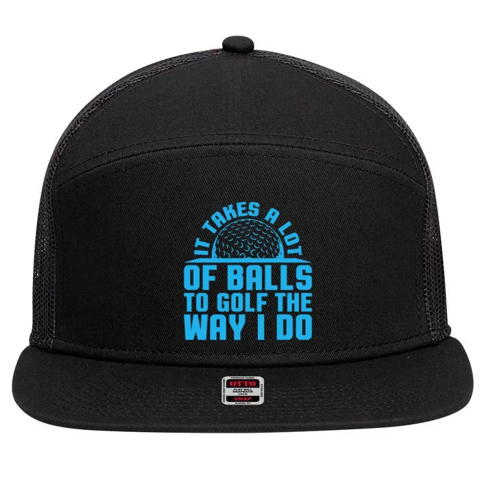 Golf Dad Golf Gifts Golf Funny Golfing Funny Golf Dad Premium 7 Panel Mesh Trucker Snapback Hat