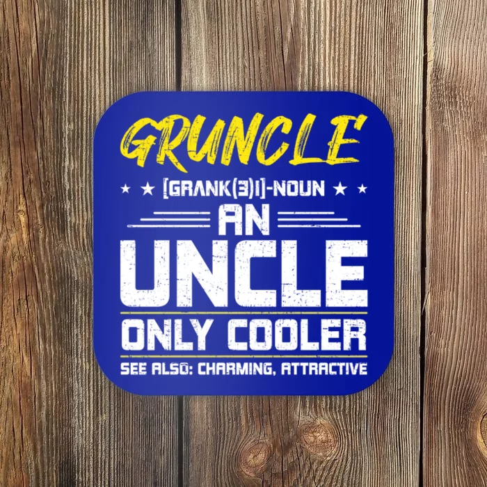 Gruncle Definition Great Uncle Niece Nephew Gift Coaster