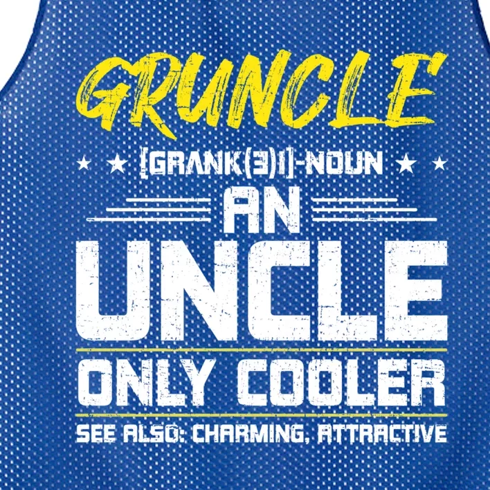 Gruncle Definition Great Uncle Niece Nephew Gift Mesh Reversible Basketball Jersey Tank