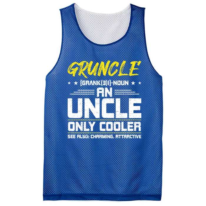 Gruncle Definition Great Uncle Niece Nephew Gift Mesh Reversible Basketball Jersey Tank