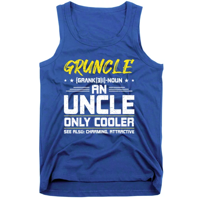 Gruncle Definition Great Uncle Niece Nephew Gift Tank Top