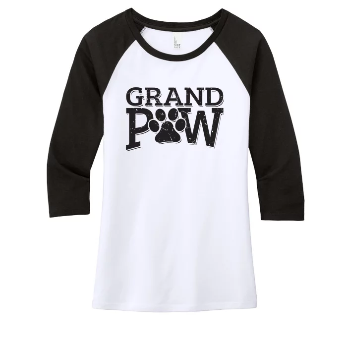 Grandpaw Dog Grandpa Shirts Grand Paw Gifts Men Dad Father Women's Tri-Blend 3/4-Sleeve Raglan Shirt