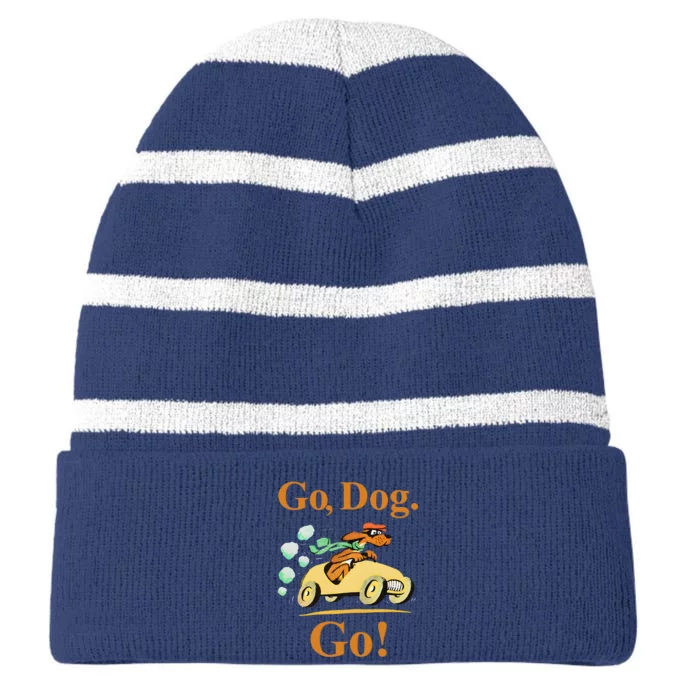 Go Dog Go Essential Striped Beanie with Solid Band